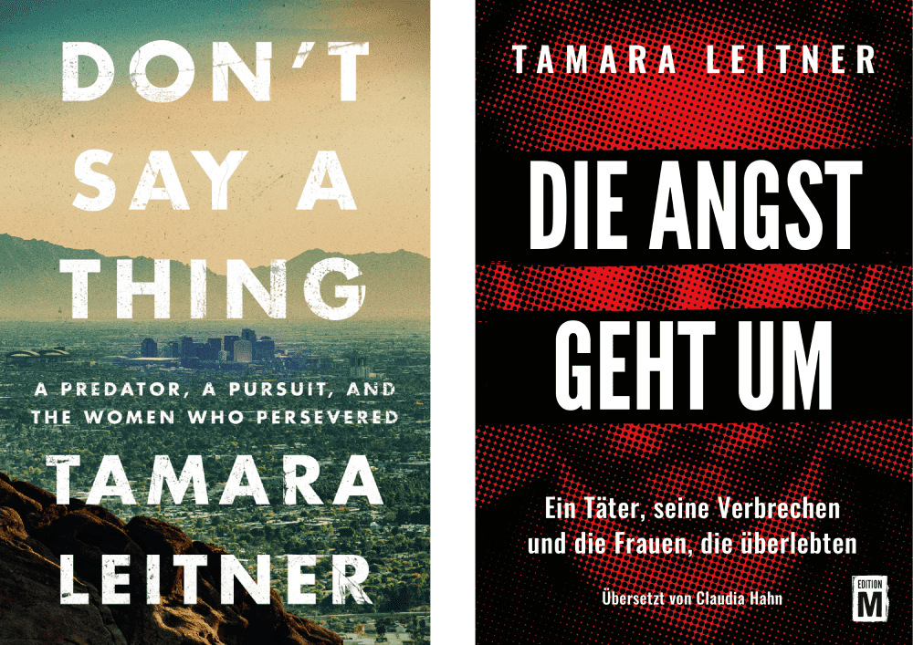 Two books by tamara leitner are side by side.