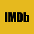 A yellow background with the word imdb written in black.
