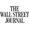 A green square with the wall street journal written in black.