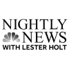 A green background with the nbc nightly news logo.