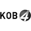 A green background with the word kob 4 in black letters.